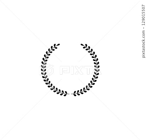 Laurel wreath silhouette vector Laurel wreath silhouette vector 129015507