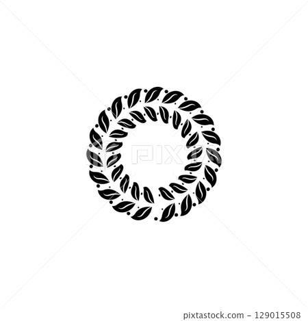 Laurel wreath silhouette vector Laurel wreath silhouette vector 129015508