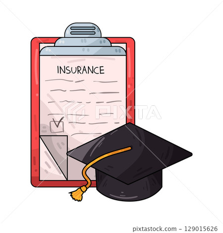 illustration of education insurance illustration of education insurance 129015626