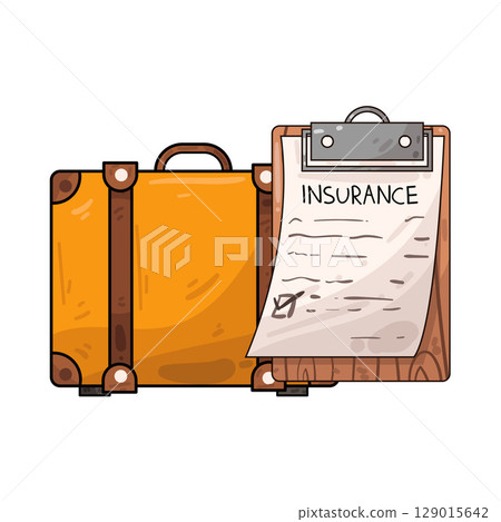illustration of travel insurance 129015642