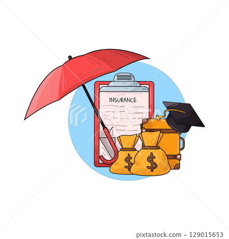 illustration of insurance illustration of insurance 129015653