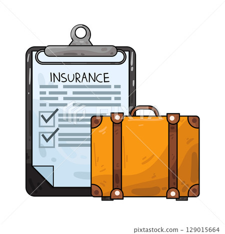 illustration of travel insurance 129015664