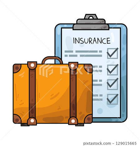 illustration of travel insurance illustration of travel insurance 129015665