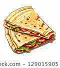 an AI Image Generator, Delicious Savory Crepes Filled With Vegetables 129015905