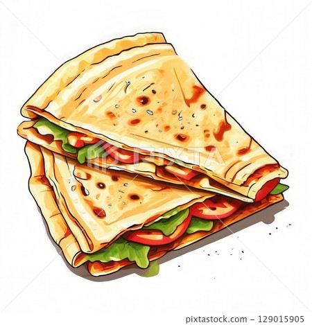 an AI Image Generator, Delicious Savory Crepes Filled With Vegetables an AI Image Generator, Delicious Savory Crepes Filled With Vegetables 129015905