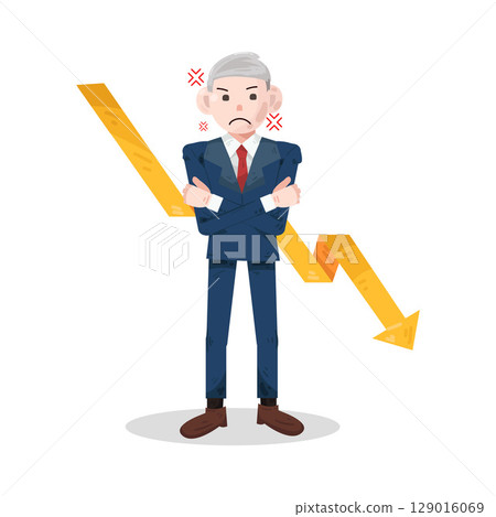 illustration of failed businessman illustration of failed businessman 129016069