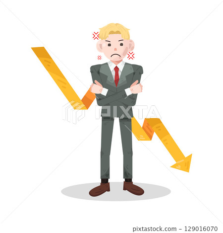 illustration of failed businessman illustration of failed businessman 129016070