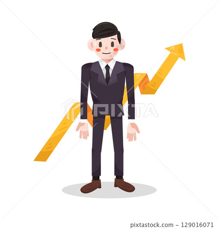 illustration of successful businessman illustration of successful businessman 129016071