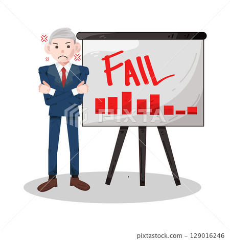 illustration of failed businessman illustration of failed businessman 129016246