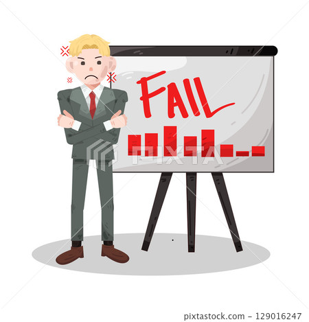 illustration of failed businessman illustration of failed businessman 129016247