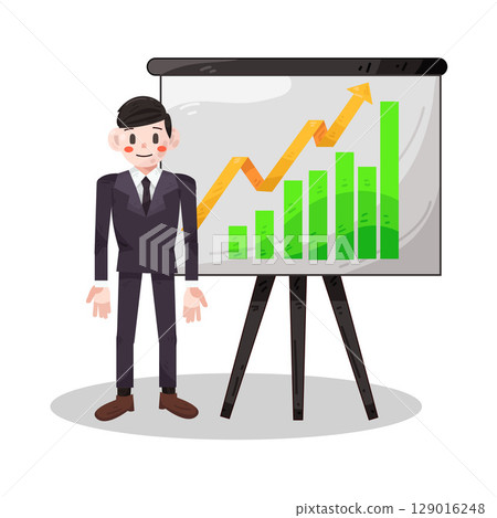 illustration of successful businessman illustration of successful businessman 129016248