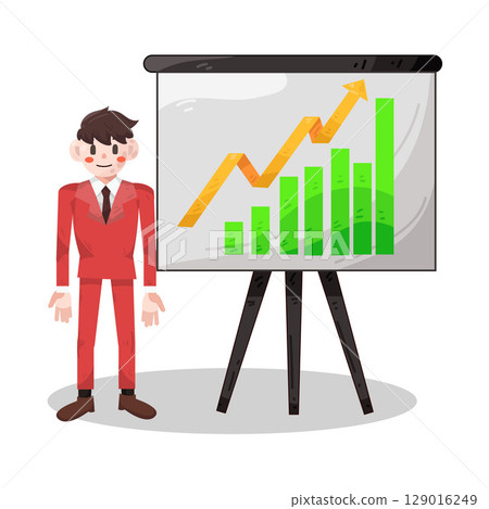 illustration of successful businessman illustration of successful businessman 129016249