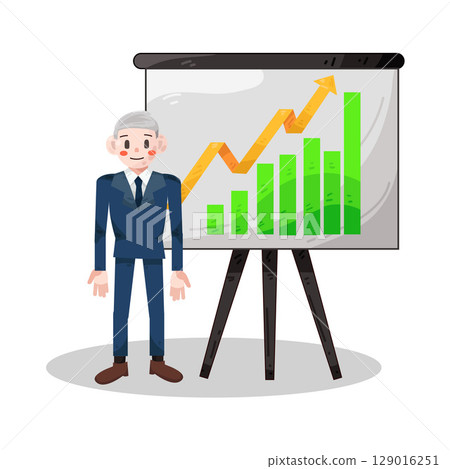 illustration of successful businessman illustration of successful businessman 129016251