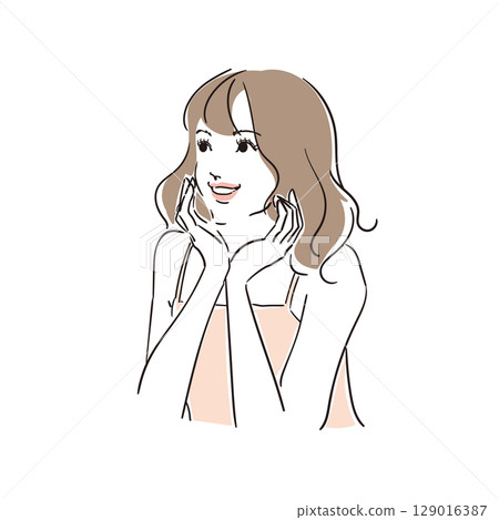 A stylish woman with medium-length hair A stylish woman with medium-length hair 129016387