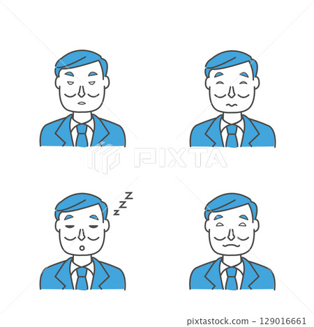 Man in a suit: 4 facial expressions, part 2 129016661