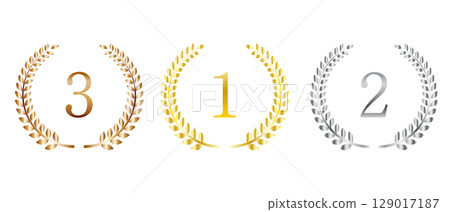 Ranking Laurel icon illustration with ranking Ranking Laurel icon illustration with ranking 129017187