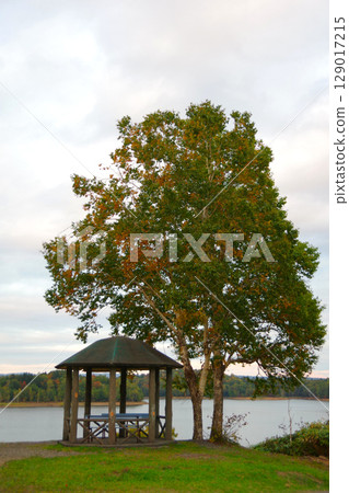Lake Shumarinai Observatory at dusk, Horokanai Town, Hokkaido Lake Shumarinai Observatory at dusk, Horokanai Town, Hokkaido 129017215