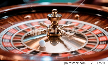 Roulette Wheel Spin, Anticipation, Chance, Fortune. Great for casino advertising, game theory, luck themes Roulette Wheel Spin, Anticipation, Chance, Fortune. Great for casino advertising, game theory, luck themes 129017591