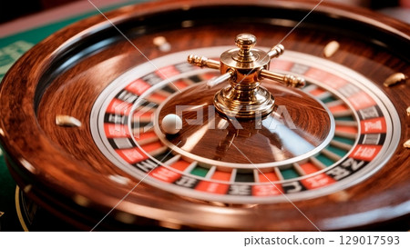 Roulette Wheel Spin, Anticipation, Chance, Fortune. Great for casino advertising, game theory, luck themes Roulette Wheel Spin, Anticipation, Chance, Fortune. Great for casino advertising, game theory, luck themes 129017593