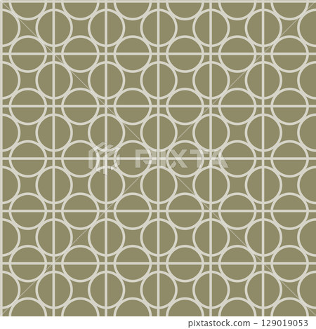 Olive Geometric Circle Grid Pattern Olive Geometric Circle Grid Pattern 129019053