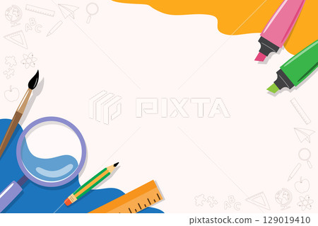 Education Back to School Background Vector Illustration 129019410