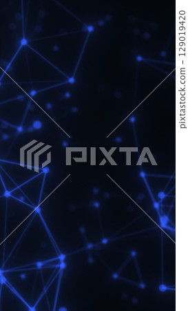 Abstract digital network with interconnected glowing nodes and lines, symbolizing futuristic technology Abstract digital network with interconnected glowing nodes and lines, symbolizing futuristic technology 129019420
