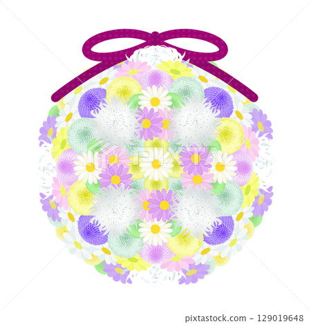 菊花球－色彩繽紛的菊花佈置 129019648