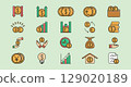 Set icon vector various money and currency finance icons suitable for financial blogs, investment websites, banking apps, and educational materials. 129020189