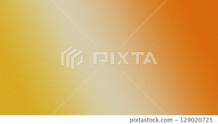 Abstract orange and yellow gradient background with grainy noise texture. Modern digital backdrop for design, wallpaper, and creative projects 129020725