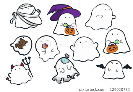 Halloween ghost set 129020783