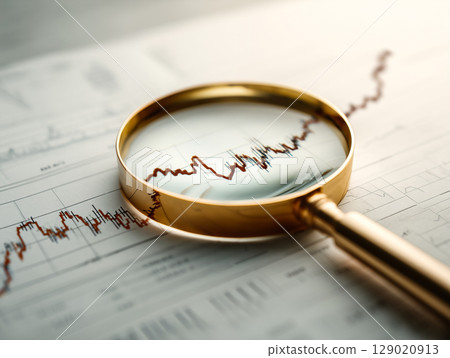 A close-up of investment analysis tools 129020913