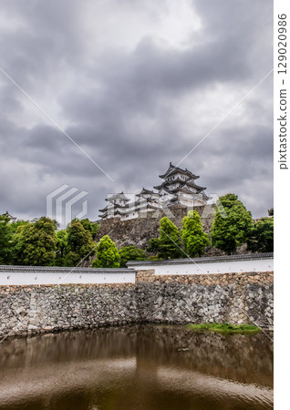 世界遺產姬路城美麗的城牆和傳統的日本建築 世界遺產姬路城美麗的城牆和傳統的日本建築 129020986