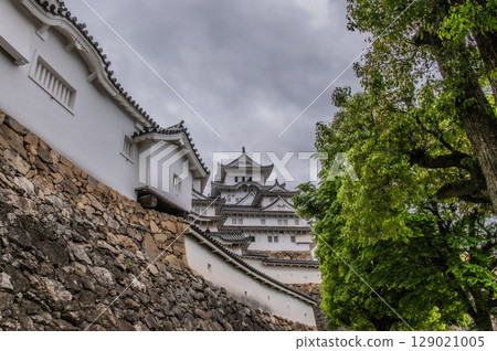 世界遺產姬路城美麗的城牆和傳統的日本建築 世界遺產姬路城美麗的城牆和傳統的日本建築 129021005