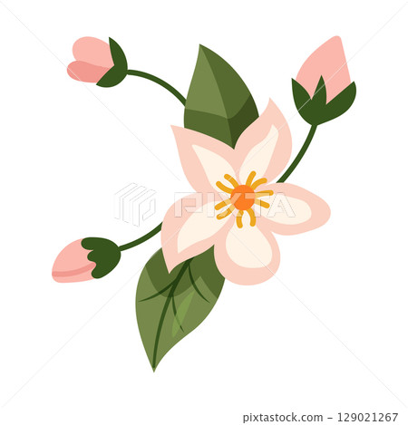 A Beautiful and Delicate Floral Arrangement Featuring Buds and Leaves for Various Occasions A Beautiful and Delicate Floral Arrangement Featuring Buds and Leaves for Various Occasions 129021267