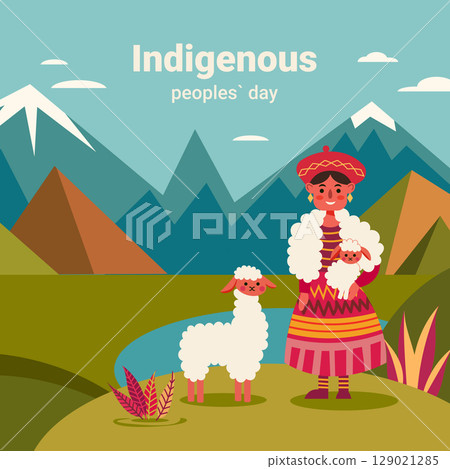 We are celebrating Indigenous Peoples Day by showcasing Traditional Clothing and beautiful alpaca 129021285