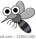 Simple mosquito illustration material, cute, summer 129021382