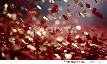 金色條紅色背景 129021415