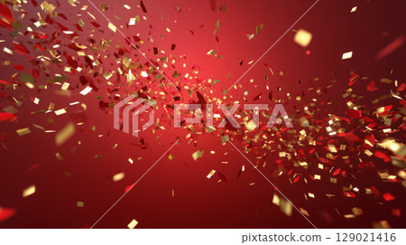 金色條紅色背景 129021416