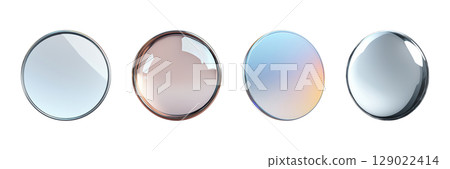 Optical Lens Filters Set. Photography And Visual Effects Collection Isolated On Transparent Background 129022414