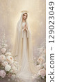 image of virgin mary in pastel colors 129023049