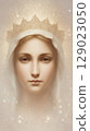 image of virgin mary in pastel colors 129023050