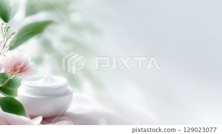 Cosmetics and medical wallpaper, light abstract 129023077
