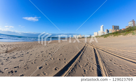 Durban Beach's Sand Buildings Ocean Landscape 129023769