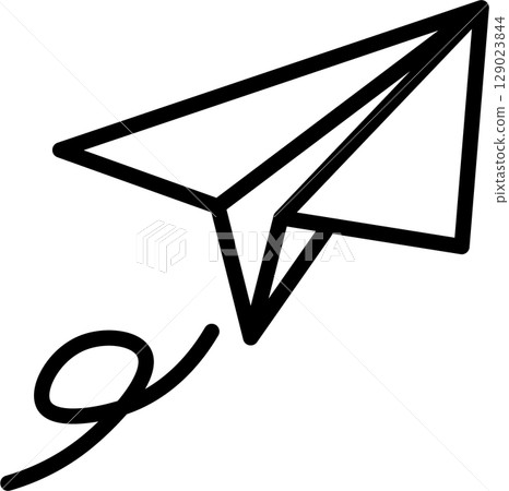 Simple vector illustration of a flying paper plane Simple vector illustration of a flying paper plane 129023844
