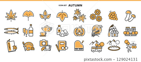 Minimalist Fall Icons & Illustrations Minimalist Fall Icons & Illustrations 129024131