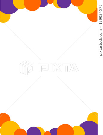 明亮有趣的流行圓形框架，無框，萬聖節圖像，白色背景，透明背景 129024573