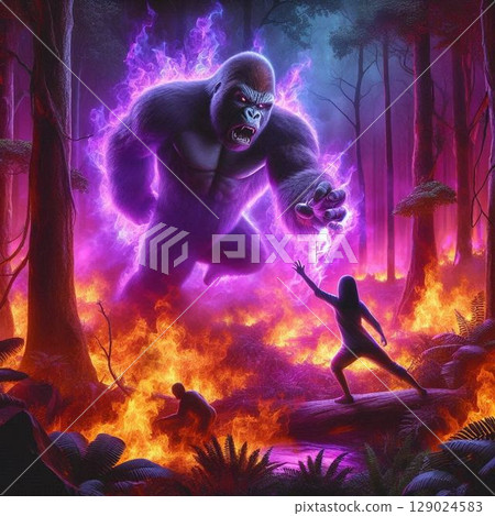 巨型大猩猩插圖 129024583