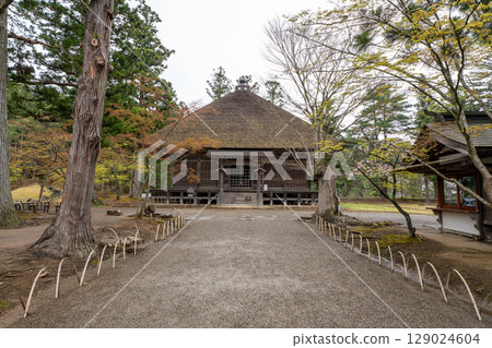 World Heritage Site Hiraizumi Motsuji Temple Jogyodo Hall Hiraizumi Town, Iwate Prefecture 129024604