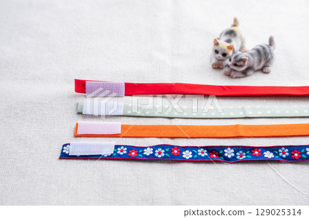 Bias tape with hook-and-loop fastener 129025314