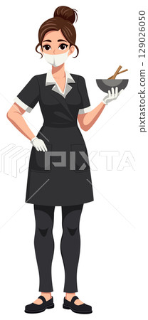 Colorist Woman Mask Bowl Isolated 129026050